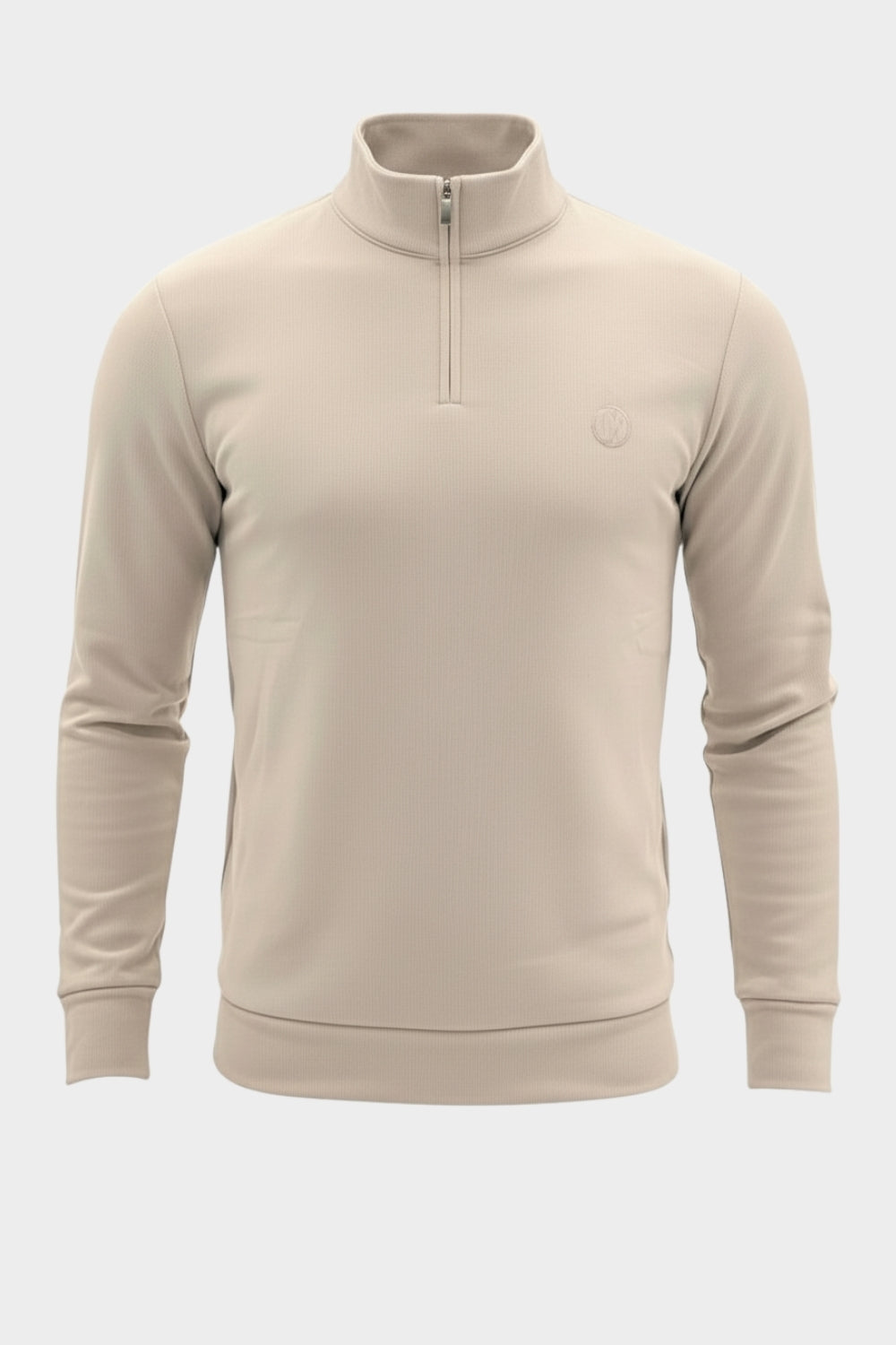 THE MILAN HALF-ZIP PULLOVER – CREAM BEIGE