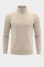 THE MILAN HALF-ZIP PULLOVER – CREAM BEIGE