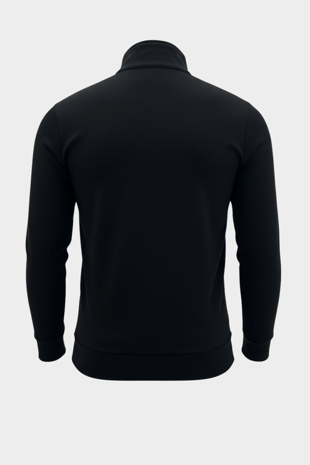THE MILAN HALF-ZIP PULLOVER – JET BLACK