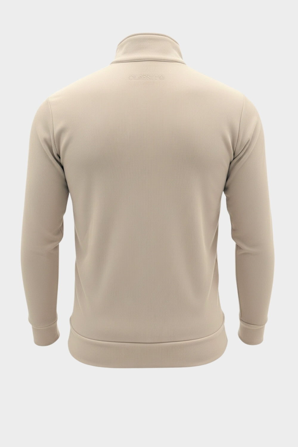 THE MILAN HALF-ZIP PULLOVER – CREAM BEIGE