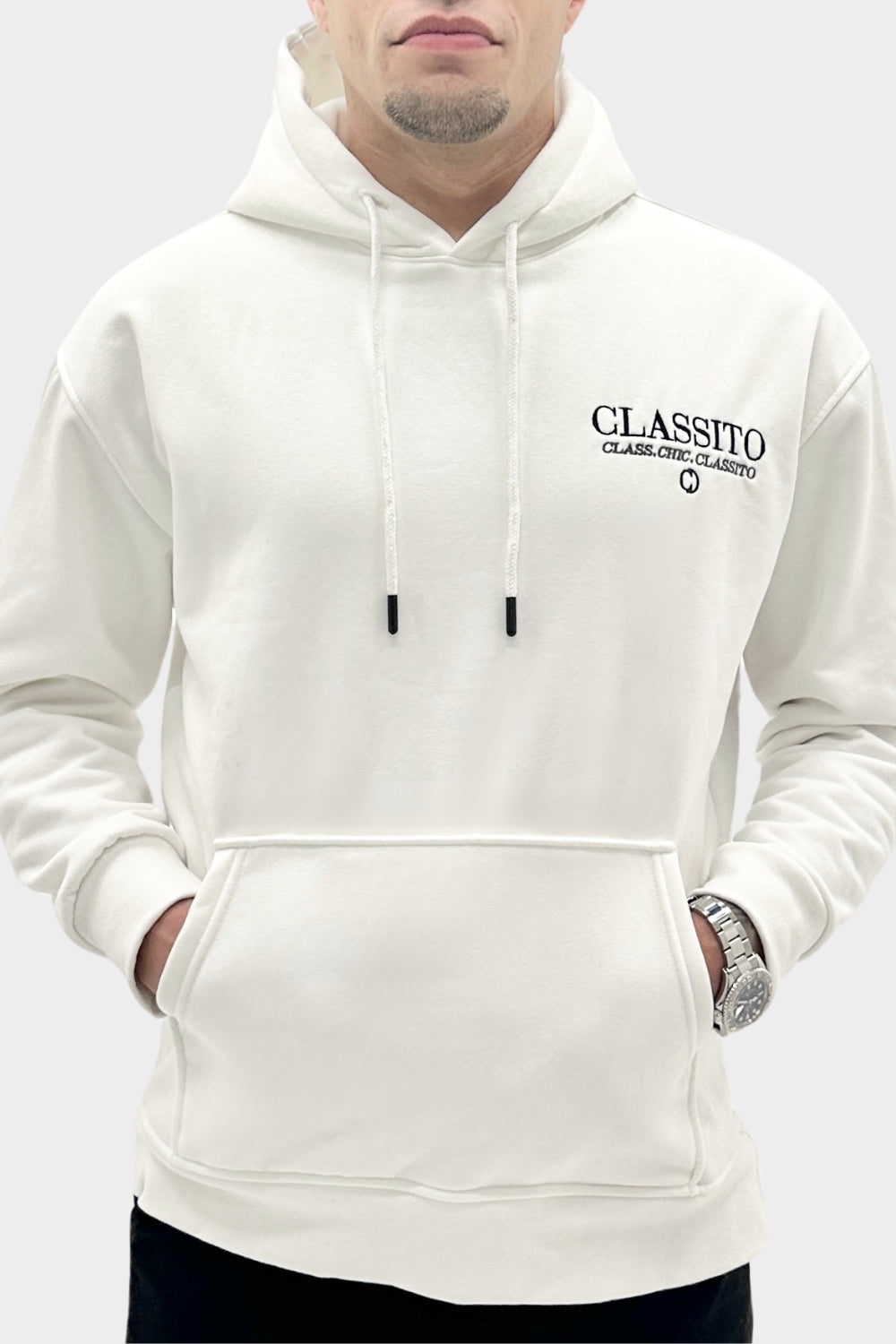 ELITE ELEGANCE OVERSIZED HOODIE OFF-WHITE