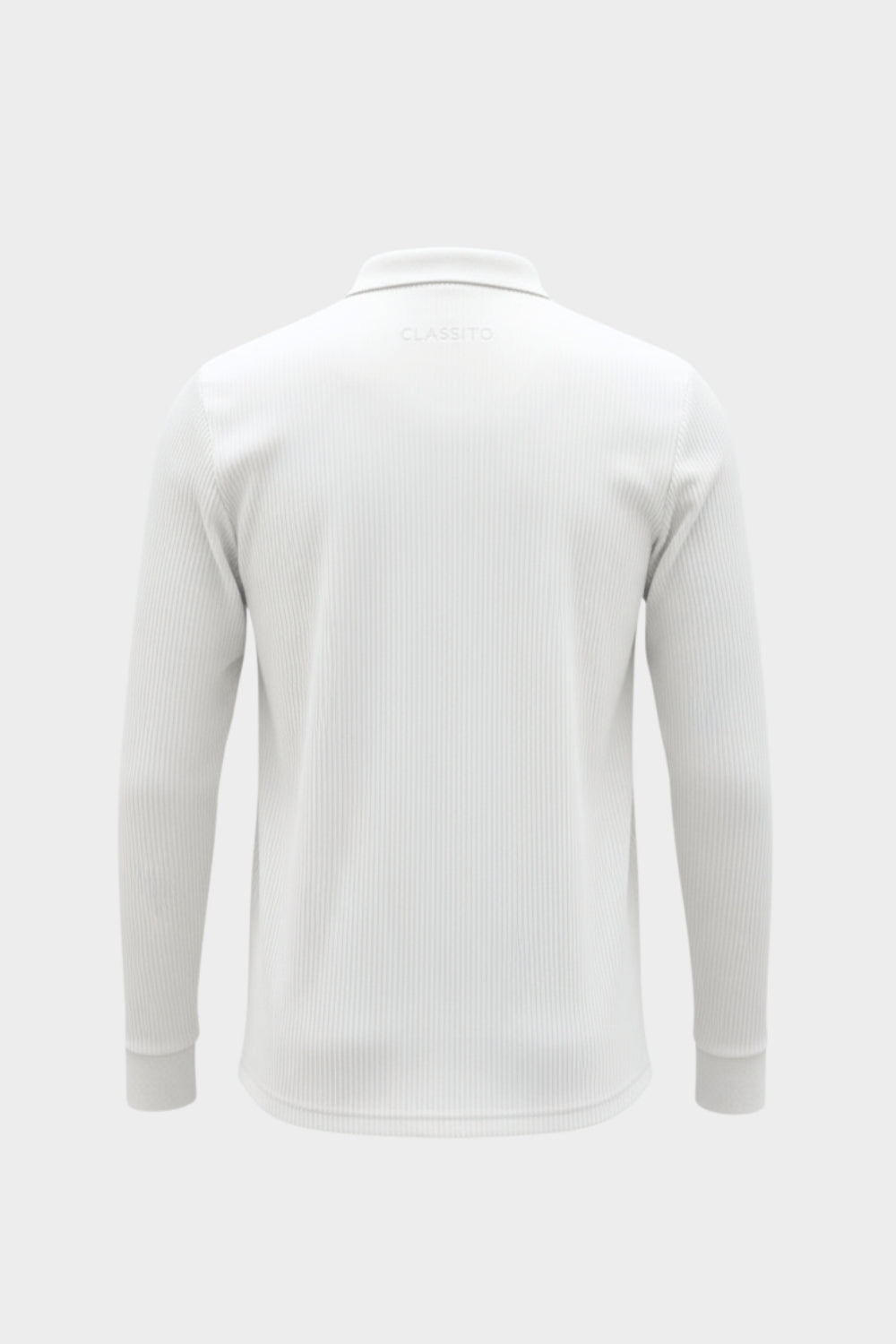 THE RIBBED LONGSLEEVE POLO OFF-WHITE