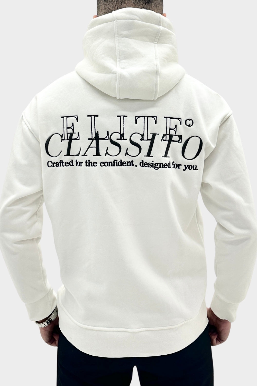 ELITE ELEGANCE OVERSIZED HOODIE OFF-WHITE