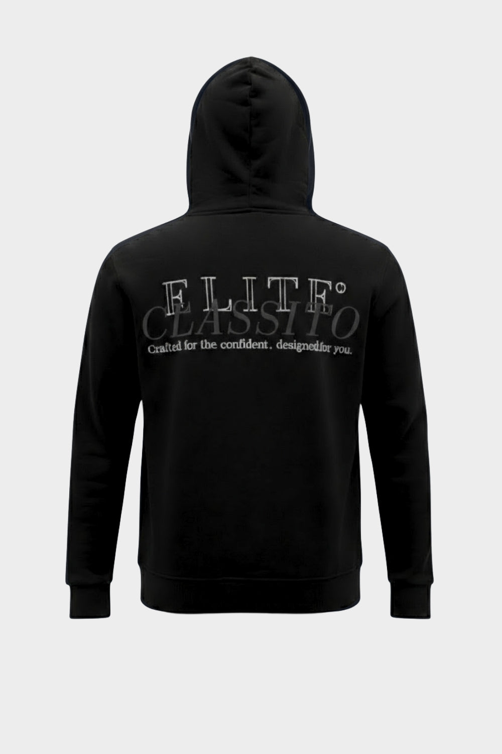 ELITE ELEGANCE OVERSIZED HOODIE JET BLACK