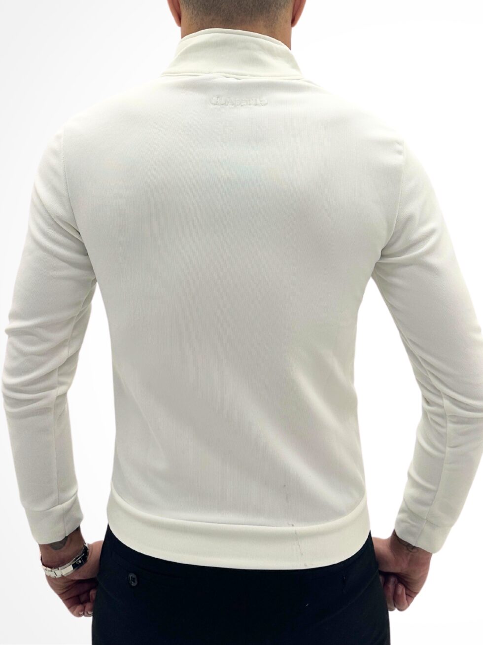 THE MILAN HALF-ZIP PULLOVER – OFF-WHITE