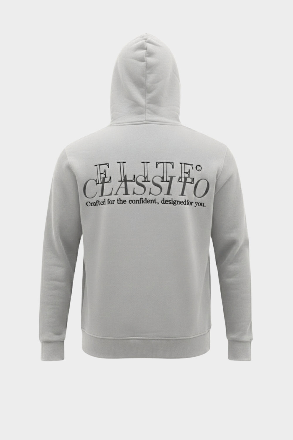 ELITE ELEGANCE OVERSIZED HOODIE LIGHT GRAY