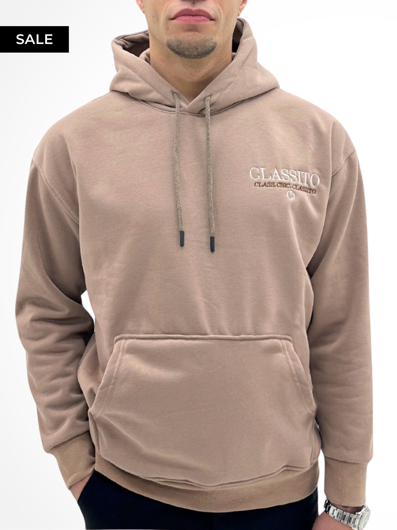 ELITE ELEGANCE OVERSIZED HOODIE BEIGE
